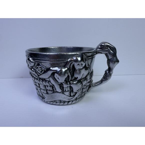 Vintage Arthur Court Bunny Child’s Divided Plate, Cup, And Two Sets Silverware - Picture 8 of 16